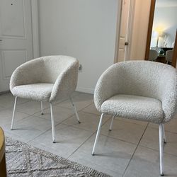 WHITE ACCENT CHAIRS 