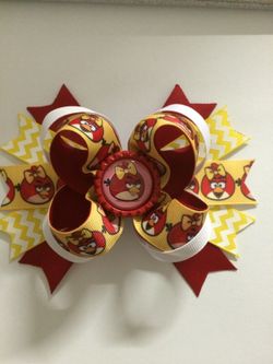 angry bird girl hair bow
