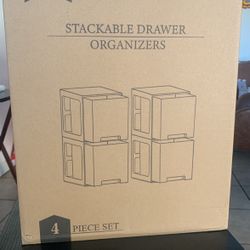 Vtopmart 4 Pieces Set Stackable Drawer Organizers