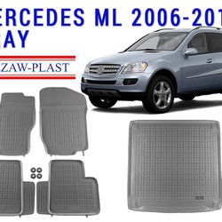 Floor Mats For Mercedes Benz ML 2006-2011 Gray