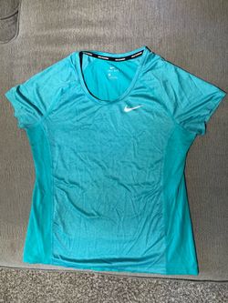 Nike Dri-FIT Running Shirt Large – Teal Athletic Workout Top