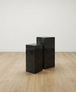 Marble side tables black