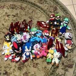 huge mario fnaf sonic pokemon cuphead video game plush lot