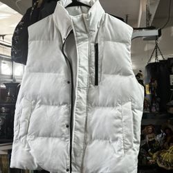 White Puffer Vest 