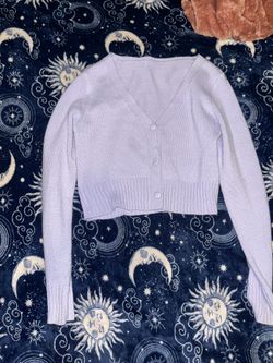 Purple Crop Sweater