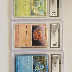 CGC 10 Charmander, Squirtle, Bulbasaur