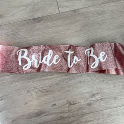 Bride To Be Sash