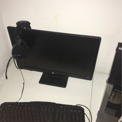 Computer Set Up Monitor And Box