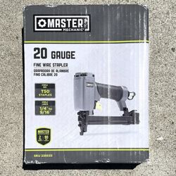 Master Mechanic 20 Gauge Fine Wire Stapler 1/4"-9/16" T50 Staples Durable Tool