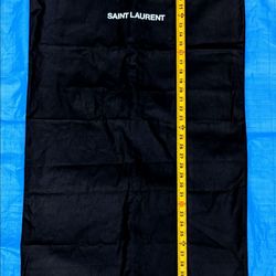 Saint Laurent (YSL) Black Cotton Cloth Zippered Garment Bag ~ 46" x 22.75".