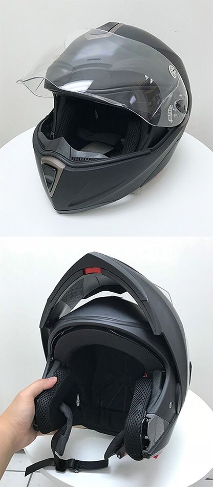 $45 NEW Full Face Motorcycle Bike Helmet Flip up Dual Visor (M, L, XL) DOT Approved