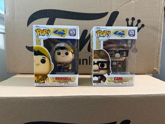 Funko Pop! Movies Pixar Up Carl #1478 & Russell #1479 Vinyl Figures