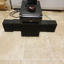 RCA RT151 Home Theater System 5 speakers No Remote
