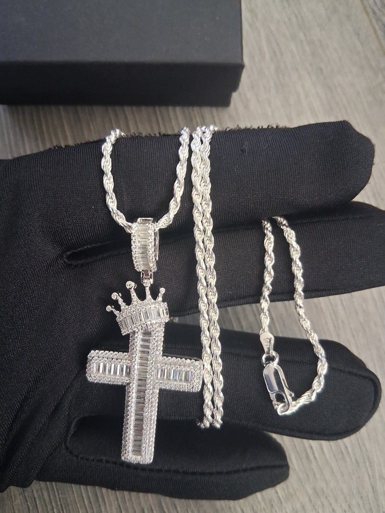 Cadena Y Virgen De Guadalupe Plata 925 24" Larga