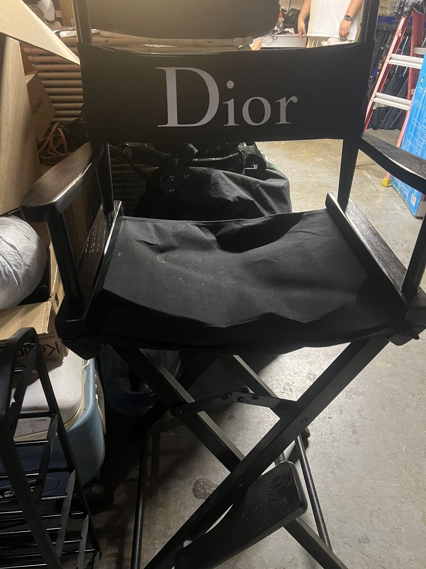 Tall Directors Chair Folding Makeup Chair 