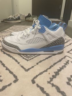 Jordan Spizike White University Blue Lows With the Box