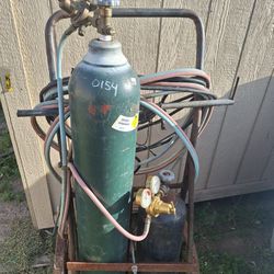 Oxygen and Acetylene Torch Cart