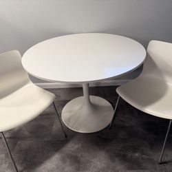White IKEA Docksta Table 