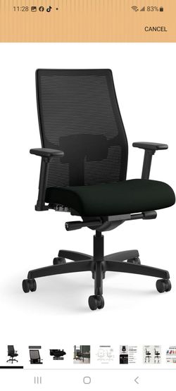 Ignition 2.0 Ergonomic Office Chair, Lumbar Support, Desk Chair, Black
Ergonomic office desk chair with lumbar support, adjustable arms, office decor,