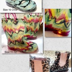 KIDS LIGHT UP RAIN BOOTS -Sizes listed on Photo-NEW $18 Ea 77064 Zipcode 
