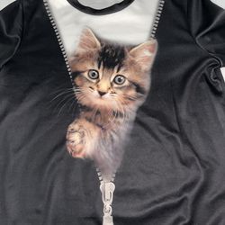 Adorable Kitty Graphic Top