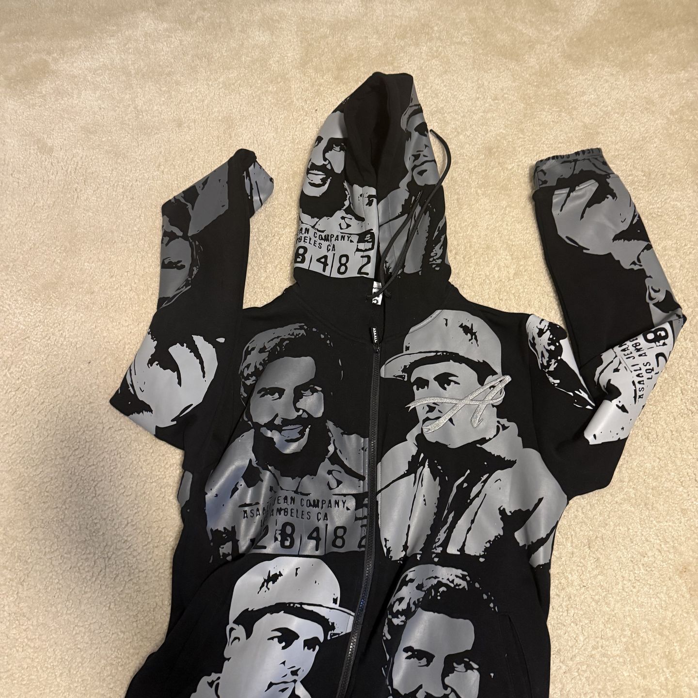 Asaali hoodie black/grey