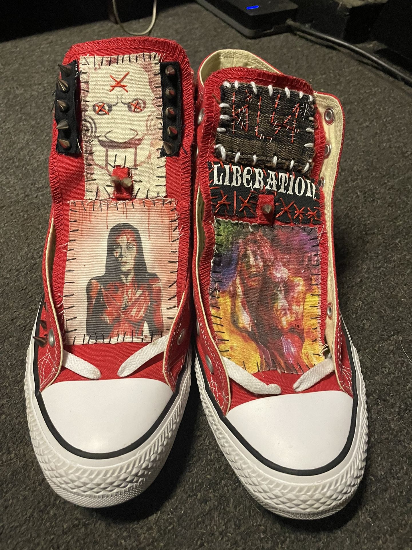 Custom Converse High tops Size 12