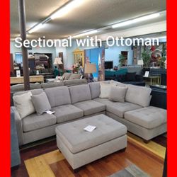 😍 Sectional With Ottoman 
