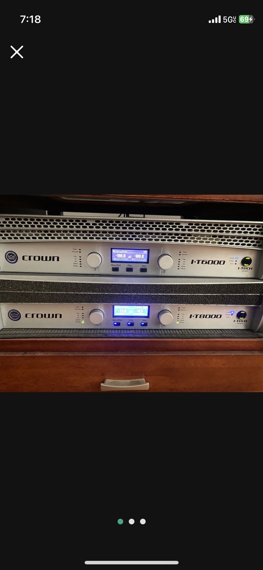 Crown Amplifier I Tech 6000 OR 8000