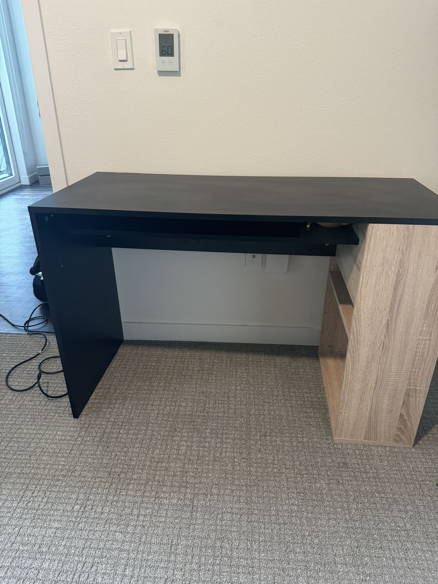 IKEA Black And Oak Desk