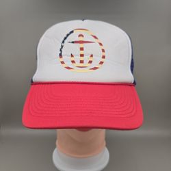 Vintage Otto Cap Patriotic American Flag Anchor Adjustable TruckerSnapbackHat