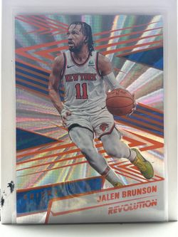 Jalen Brunson 2024-25 Panini Revolution #1 Sunburst Parallel /75 New York Knicks