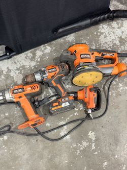 Ridgid power tools air tool, sander , drill