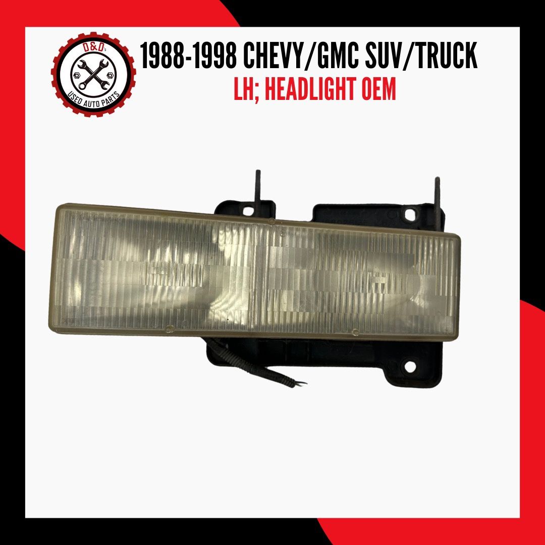 1988 To 1998 CHEVY/GMC SUV/TRUCK LH HEADLIGHT W/ BRACKET