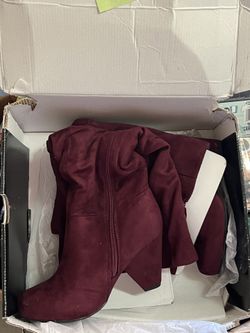 Brand New Wine Colored Tall Boots