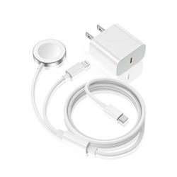 🫙$15 Brand New In Box Upgraded 2-in-1 USB C Fast 🍎 Watch Charger