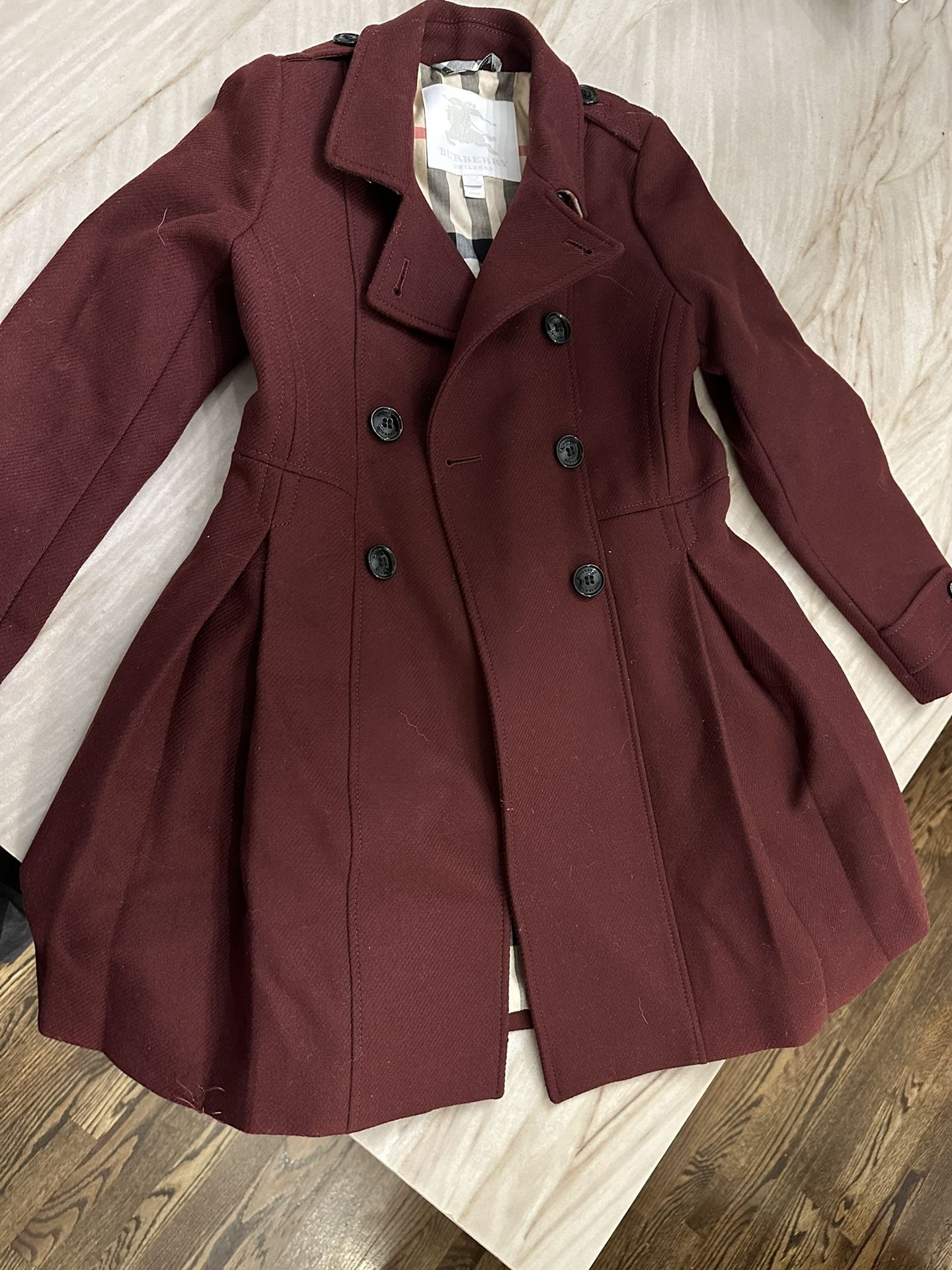 Girls Burberry Coat Size 10