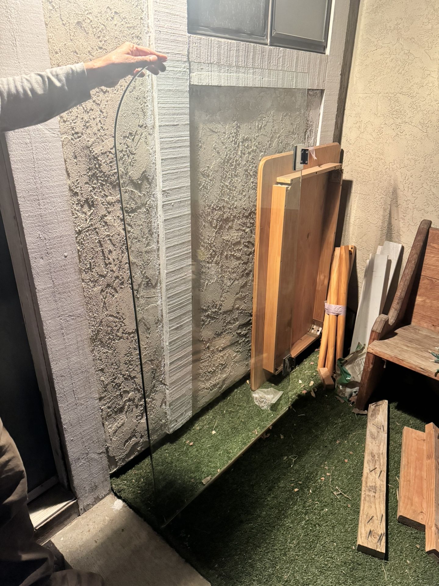 Shower Glass Door 59 1/2 “x34”