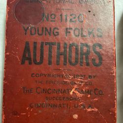 Antique 1897 Young Folks Authors #1120 Playing Cards