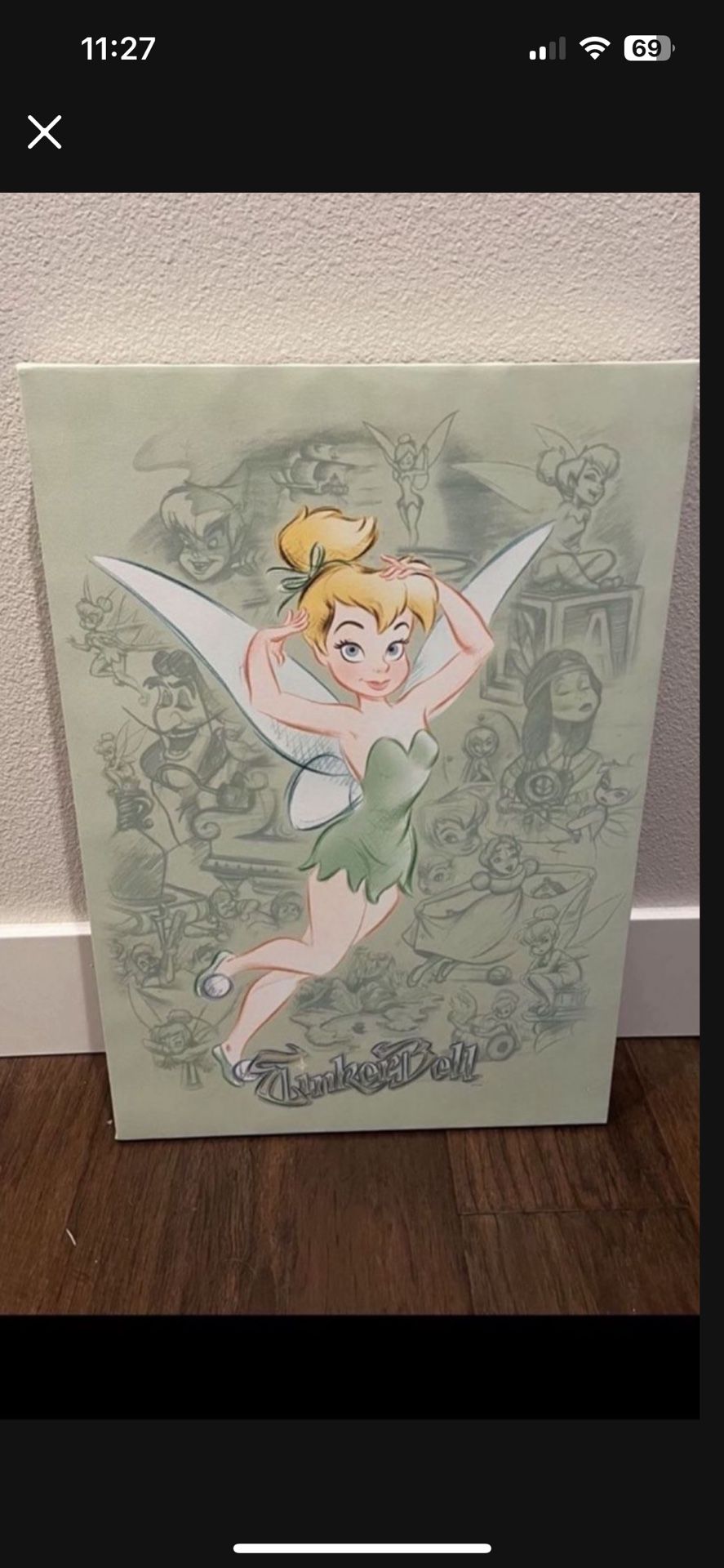 Tinkerbelll Wall Canvas  