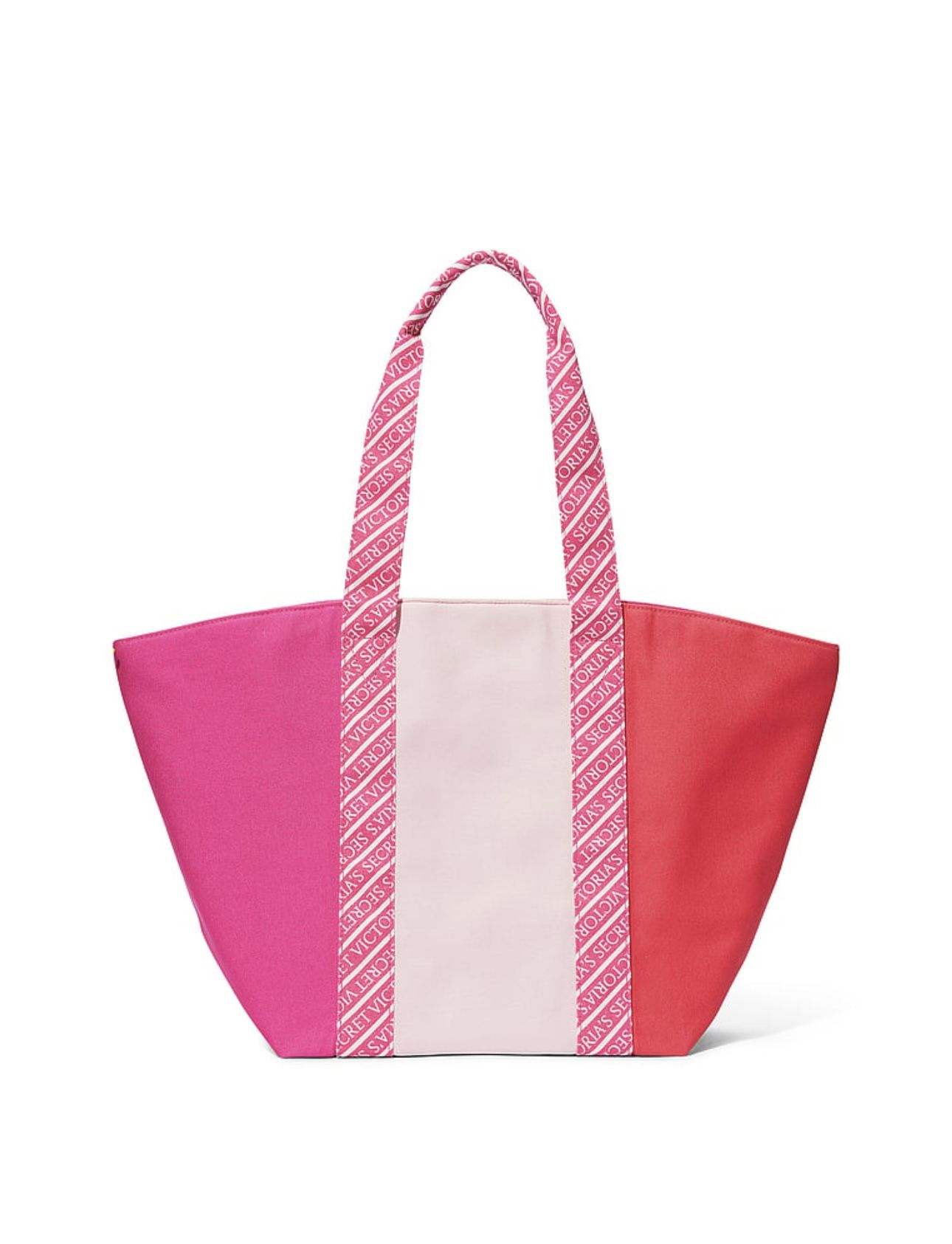 NWT Victoria’s Secret Pink Colorblock Zipper Beach Tote.
