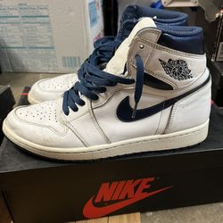 Air Jordan 1 High Metallic Navy