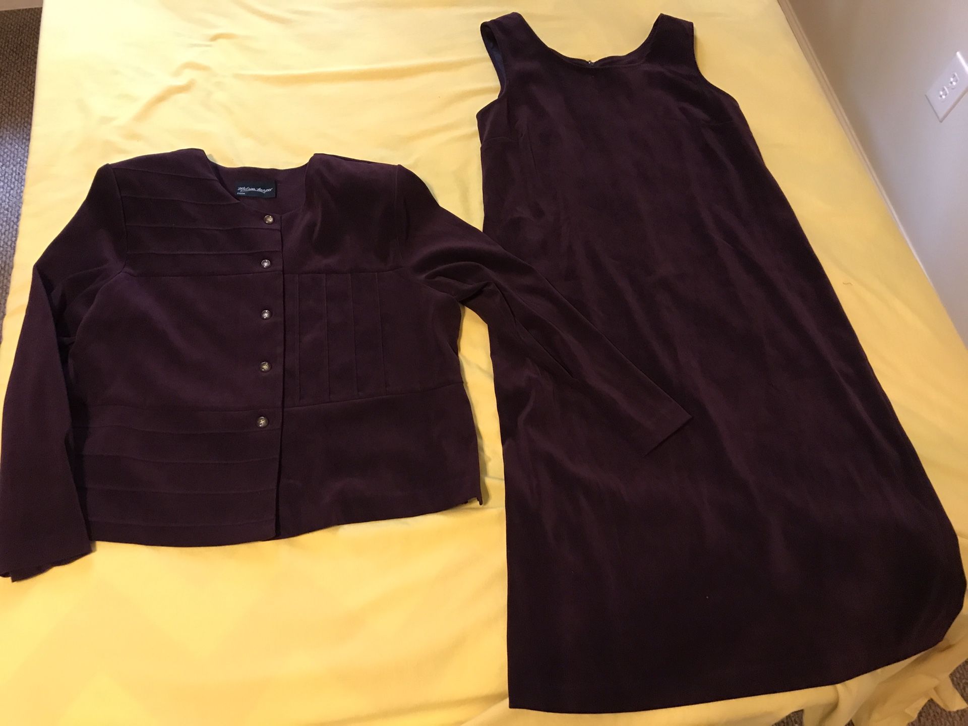 Purple jacket dress Melissa Harper 16p ladies