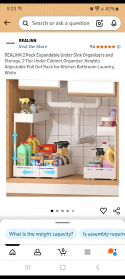 2 pack expandable undersink organizer and storage 2 Tier under cabinet organizer new in box pick up in pomona $45