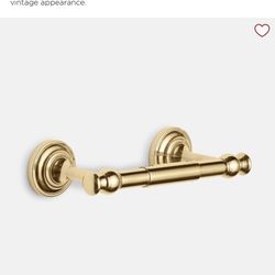 Rejuvenation Howell Toilet Paper Holder, Unlacquered Brass