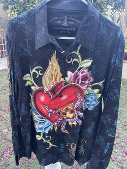 CHRISTIAN AUDIGIER DRESS SHIRT LARGE 