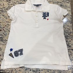 Girls Ralph Lauren Polo Shirt Size M 8-10 