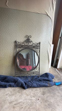 Metal and glass mirror