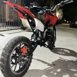 red Moto Bike Moped Mini