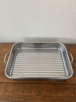 Stainless Steel Roasting Pan with Rack and Spatula